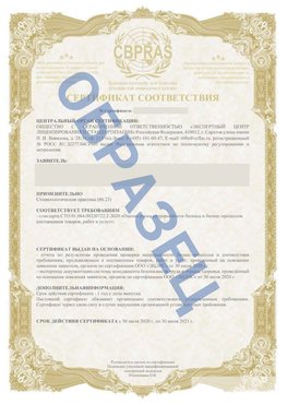 Образец Сертификат СТО 01.064.00220722.2-2020 Отрадное Сертификат СТО 01.064.00220722.2-2020 